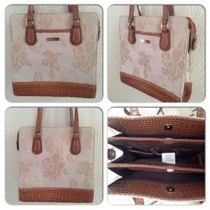 Vintage Liz Claiborne Brown Square Purse